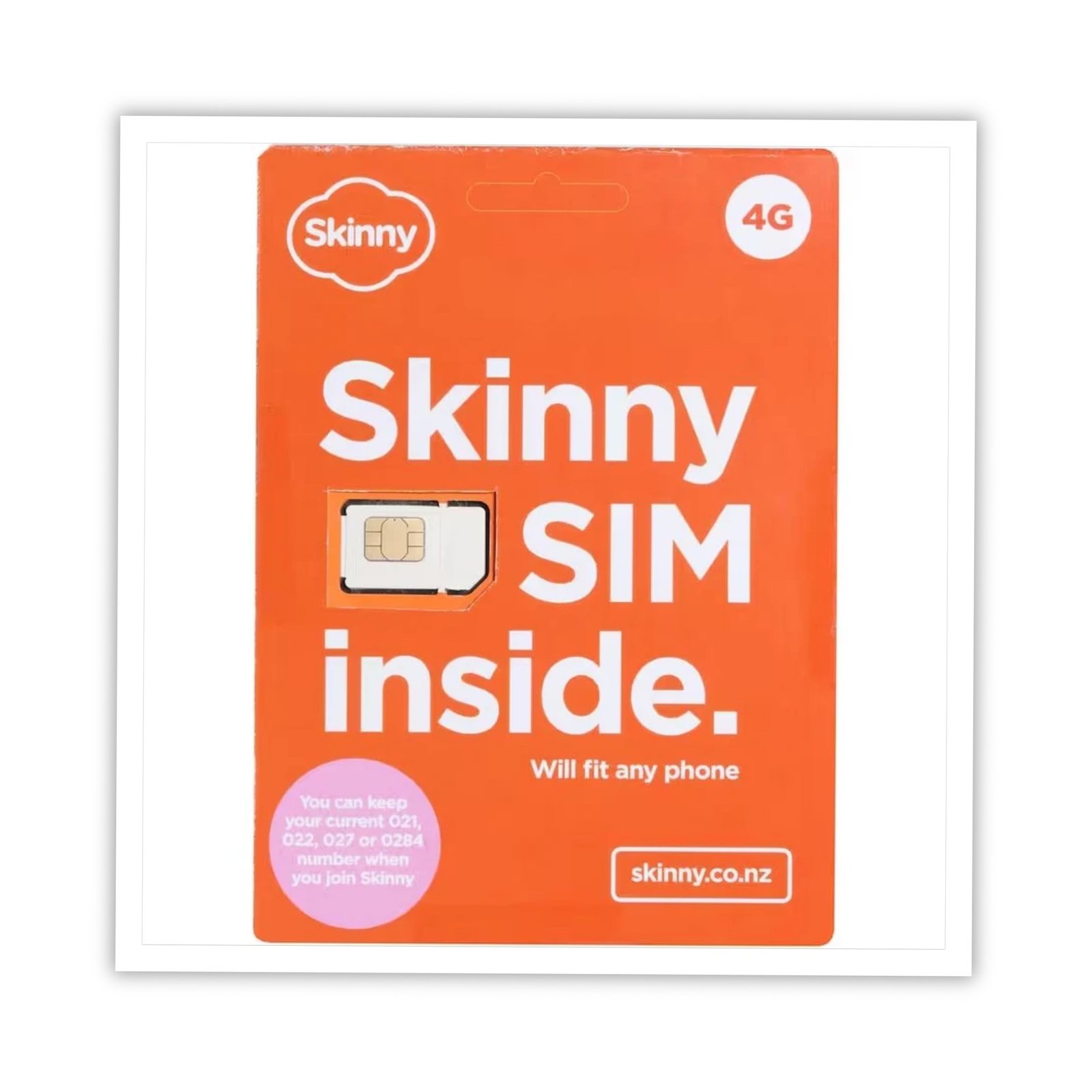 新西兰Skinny手机卡,实体卡,低价保号,长期使用